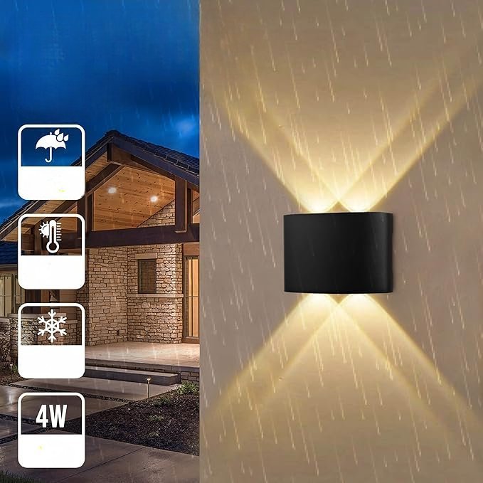 Applique Murale Led - BrillWall™ - 4W Noir - MaisonRoyaume